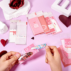 120Pcs 6 Styles Valentine's Day Rectangle Plastic Cellophane Bags&nbsp;OPC-TA0001-06