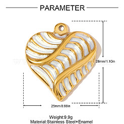 304 Stainless Steel Enamel Pendants&nbsp;STAS-OY006-56G