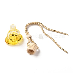 Rose-shaped Refillable Empty Perfume Bottles Pendant&nbsp;HJEW-D001-09A