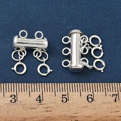 925 Sterling Silver Slide Lock Clasps&nbsp;HJEW-PH02087