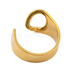 PVD Vacuum Plating 201 Stainless Steel Cuff Rings&nbsp;RJEW-Z032-01G-O