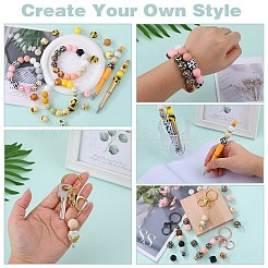 89Pcs Pattern Printed Silicone Beads Sets&nbsp;SIL-SZ0002-54A