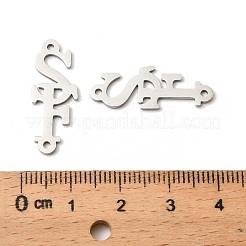 201 Stainless Steel Connector Charms&nbsp;STAS-D380-02P