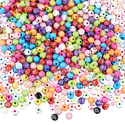 800Pcs 2 Styles Cross Theme Acrylic Beads&nbsp;MACR-PA0001-45E