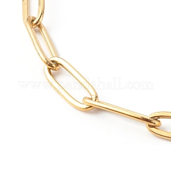 304 Stainless Steel Paperclip Chains Bracelet&nbsp;X-BJEW-JB06523-01