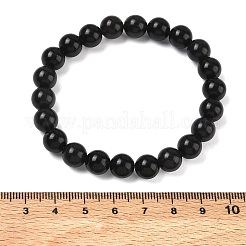 Natural Obsidian Round Beaded Stretch Bracelets&nbsp;GG-CBA12F1-02A-06