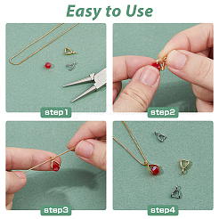 90Pcs 6 Style Rack Plating Brass Ice Pick Pinch Bails&nbsp;KK-DC0004-41