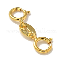 925 Sterling Silver Double Spring Ring Clasps&nbsp;STER-R003-08G