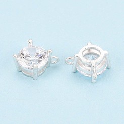 925 Sterling Silver Micro Pave Clear Cubic Zirconia Charms&nbsp;STER-N017-17B-S