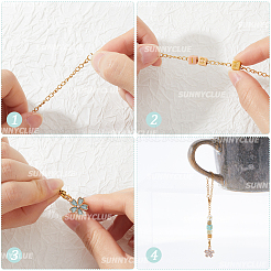 DIY Flower & Letter Alloy Enamel Cup Charms Pendant Decorations Making Kit&nbsp;DIY-SC0025-72