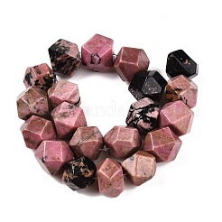 Natural Rhodonite Star Cut Round Beads Strands&nbsp;G-T138-32
