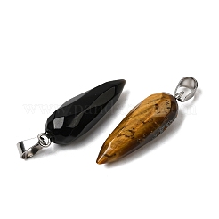Natural & Synthetic Mixed Stone Pointed Pendants&nbsp;G-D366-03P