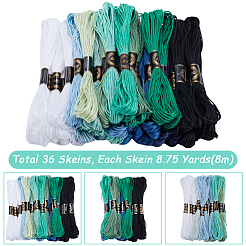3 Sets 3 Style 6-Ply Polyester Embroidery Floss&nbsp;OCOR-GF0003-41B