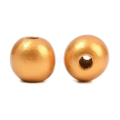 Spray Painted Wood European Beads&nbsp;WOOD-G029-08B