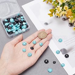 150Pcs 10 Styles Synthetic Turquoise Cabochons&nbsp;TURQ-AR0001-23
