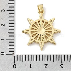 Religion Brass Micro Pave Cubic Zirconia Pendants&nbsp;KK-H267-099G-04