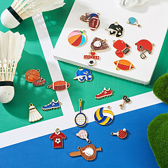 36Pcs 36 Styles Alloy Enamel Pendants&nbsp;ENAM-TA0003-39