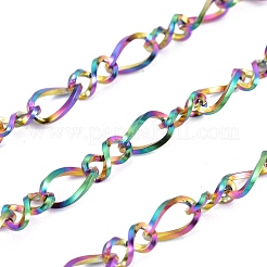 Ion Plating(IP) 304 Stainless Steel Figaro Chains&nbsp;CHS-I001-09MC-01