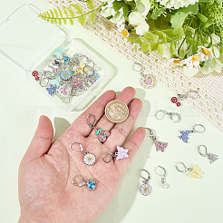 16 Pairs 16 Styles Alloy Enamel Leverback Earrings&nbsp;EJEW-BM0001-06