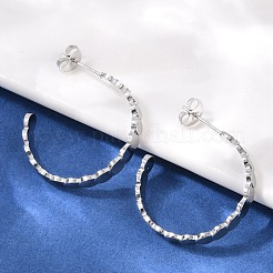 304 Stainless Steel C-Shaped Stud Earrings&nbsp;EJEW-V004-05P