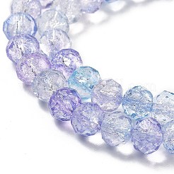 Transparent Crackle Glass Beads Strands&nbsp;X-CCG-L050-01B-08