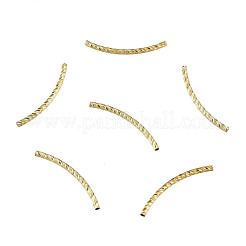 Brass Curved Tube Beads&nbsp;KK-N259-38A-01