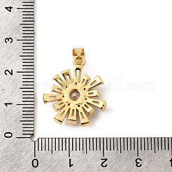 Brass Micro Pave Cubic Zirconia Pendants&nbsp;KK-I360-025G