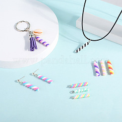 90Pcs 9 Colors Handmade Polymer Clay Pendants&nbsp;CLAY-CD0001-08