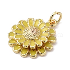 Rack Plating Brass Enamel Pendants&nbsp;KK-B092-28G