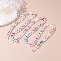 Spray Painted Acrylic Curb Chains&nbsp;AJEW-JB01090