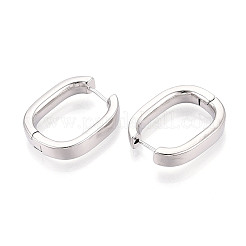 Brass Oval Hoop Earrings&nbsp;EJEW-T048-39P