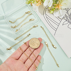 10Pcs Brass Ends with Chains&nbsp;KK-BBC0022-88