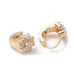 Rack Plating Brass Micro Pave Cubic Zirconia Hoop Earrings&nbsp;EJEW-P238-27KCG