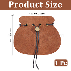 1Pc Cowhide Leather Jewelry Storage Pouches&nbsp;PAAG-CL0001-01