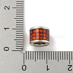 Brass Enamel European Beads&nbsp;KK-G493-11B-03