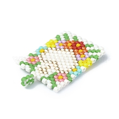 Handmade Japanese Seed Loom Pattern Seed Beads&nbsp;PALLOY-MZ00105-02
