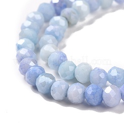 Faceted Electroplated Glass Beads Strands&nbsp;X-GLAA-C023-02-C16