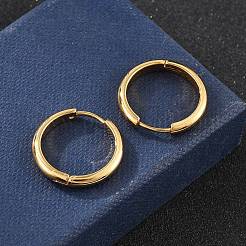 201 Stainless Steel Hoop Earrings&nbsp;EJEW-P304-15B-G
