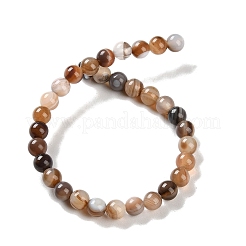 Natural Striped Agate/Banded Agate Beads Strands&nbsp;G-Z060-A01-A14