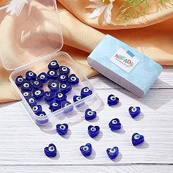 Handmade Evil Eye Lampwork Beads Strands&nbsp;LAMP-NB0001-63