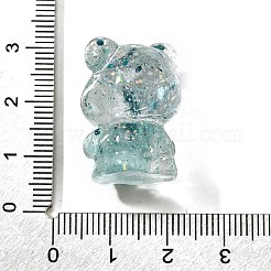 Transparent Resin Little Bear Ornament&nbsp;RESI-S015-01I