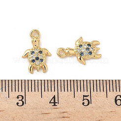 Brass Micro Pave Cubic Zirconia Charms&nbsp;KK-C099-01K-G