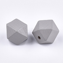 Painted Natural Wooden Beads&nbsp;WOOD-Q040-017B-10