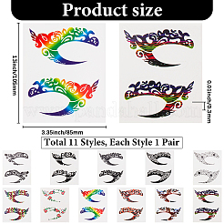 11Pcs 11 Styles Luminous Removable Temporary Water Proof Tattoos Paper Stickers Set&nbsp;DIY-GF0010-79