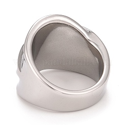 Non-Tarnish 304 Stainless Steel Textured Chunky Ring for Men Women&nbsp;RJEW-B040-22P