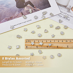 HOBBIEASY 310Pcs 8 Style CCB Plastic Beads&nbsp;CCB-HY0001-02