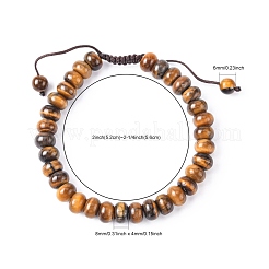 Adjustable Natural Tiger Eye Braided Bead Bracelets&nbsp;BJEW-F369-A06