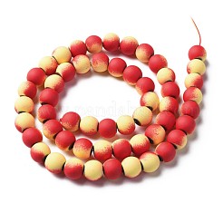 Spray Painted Non-magnetic Synthetic Hematite Beads Strands&nbsp;G-N337-01H