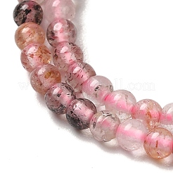 Natural Black Gold Rutilated Quartz Beads Strands&nbsp;G-B090-A12-01