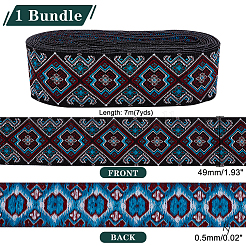 7M Ethnic Style Embroidery Polyester Ribbons&nbsp;OCOR-WH0020-16A-01